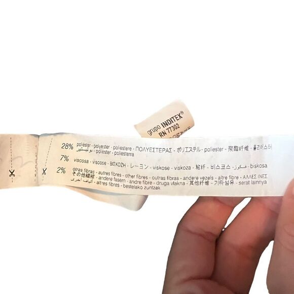 Zara contrast satin textured dress. Size extra small - Picture 5 of 13